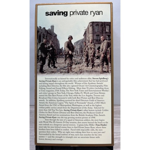 Saving Private Ryan VHS 1999 2 Tape Set Tom Hanks Special Limited Edition - Picture 2 of 8
